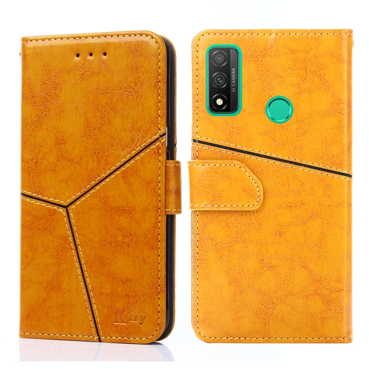 For Huawei P smart 2020 Geometric Stitching Horizontal Flip TPU + PU Leather Case with Holder & Card Slots & Wallet