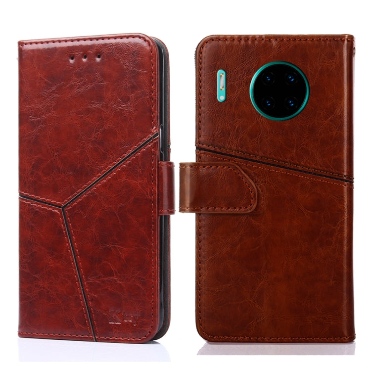 For Huawei Mate 30 Pro Geometric Stitching Horizontal Flip TPU + PU Leather Case with Holder & Card Slots & Wallet