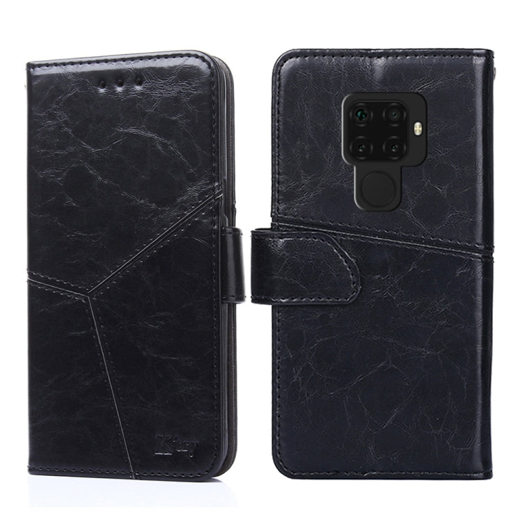 For Huawei Mate 30 Lite Geometric Stitching Horizontal Flip TPU + PU Leather Case with Holder & Card Slots & Wallet