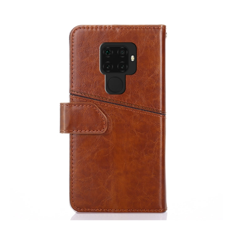 For Huawei Mate 30 Lite Geometric Stitching Horizontal Flip TPU + PU Leather Case with Holder & Card Slots & Wallet