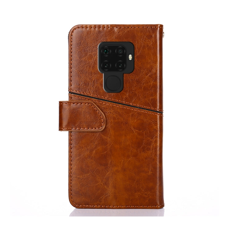 For Huawei Mate 30 Lite Geometric Stitching Horizontal Flip TPU + PU Leather Case with Holder & Card Slots & Wallet