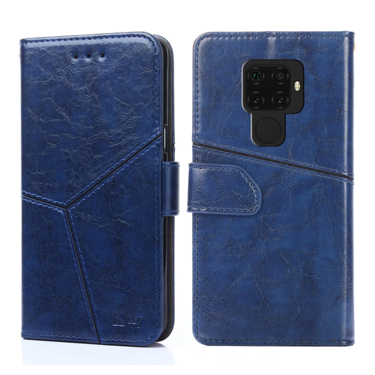 For Huawei Mate 30 Lite Geometric Stitching Horizontal Flip TPU + PU Leather Case with Holder & Card Slots & Wallet