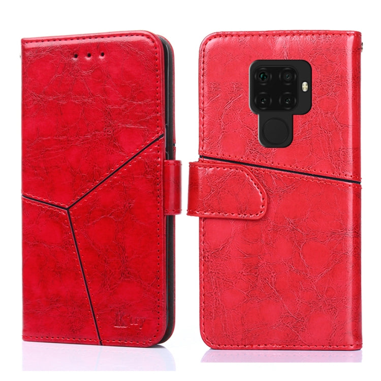 For Huawei Mate 30 Lite Geometric Stitching Horizontal Flip TPU + PU Leather Case with Holder & Card Slots & Wallet