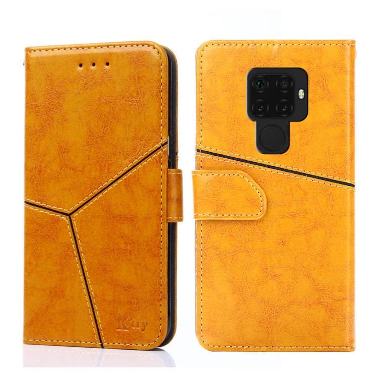 For Huawei Mate 30 Lite Geometric Stitching Horizontal Flip TPU + PU Leather Case with Holder & Card Slots & Wallet