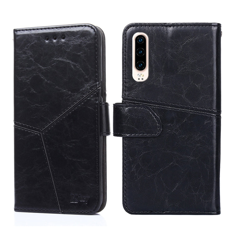 For Huawei P30 Geometric Stitching Horizontal Flip TPU + PU Leather Case with Holder & Card Slots & Wallet