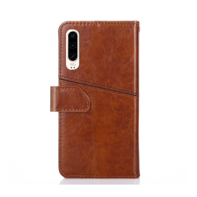 For Huawei P30 Geometric Stitching Horizontal Flip TPU + PU Leather Case with Holder & Card Slots & Wallet