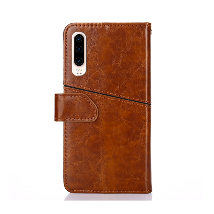 For Huawei P30 Geometric Stitching Horizontal Flip TPU + PU Leather Case with Holder & Card Slots & Wallet