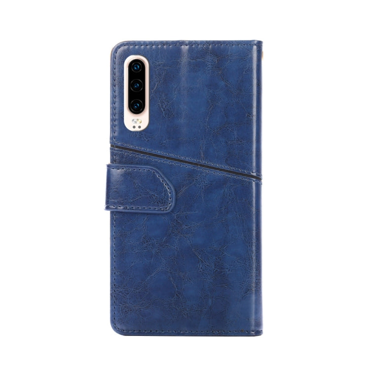 For Huawei P30 Geometric Stitching Horizontal Flip TPU + PU Leather Case with Holder & Card Slots & Wallet