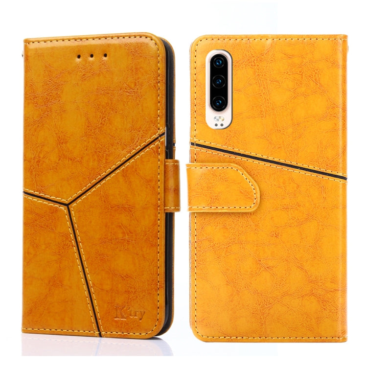 For Huawei P30 Geometric Stitching Horizontal Flip TPU + PU Leather Case with Holder & Card Slots & Wallet