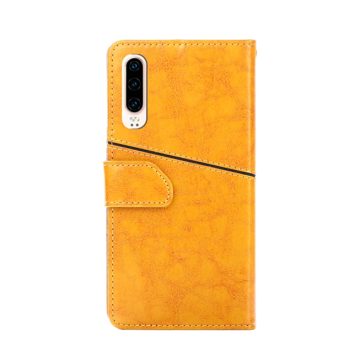 For Huawei P30 Geometric Stitching Horizontal Flip TPU + PU Leather Case with Holder & Card Slots & Wallet