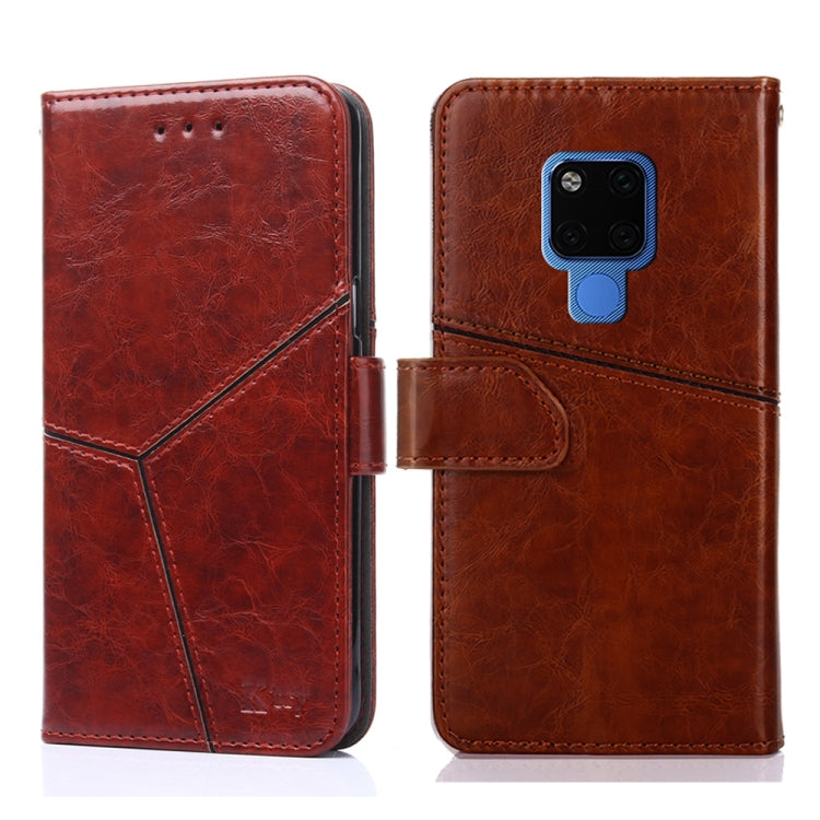 For Huawei Mate 20 Geometric Stitching Horizontal Flip TPU + PU Leather Case with Holder & Card Slots & Wallet