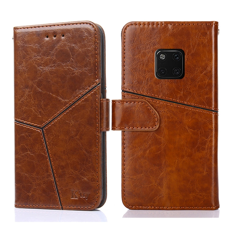 For Huawei Mate 20 Pro Geometric Stitching Horizontal Flip TPU + PU Leather Case with Holder & Card Slots & Wallet