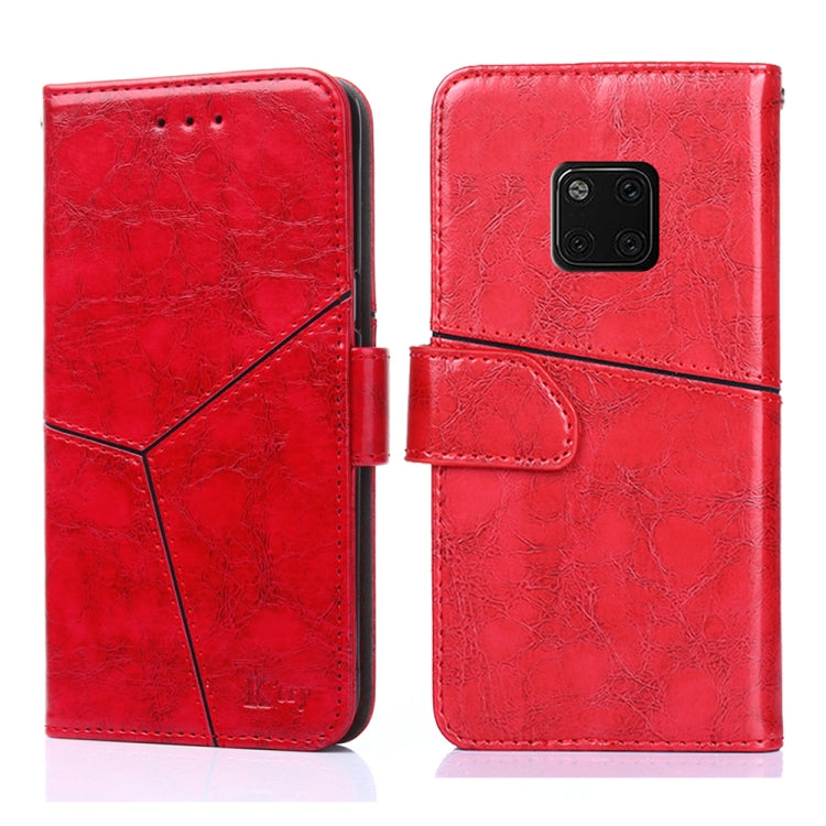 For Huawei Mate 20 Pro Geometric Stitching Horizontal Flip TPU + PU Leather Case with Holder & Card Slots & Wallet