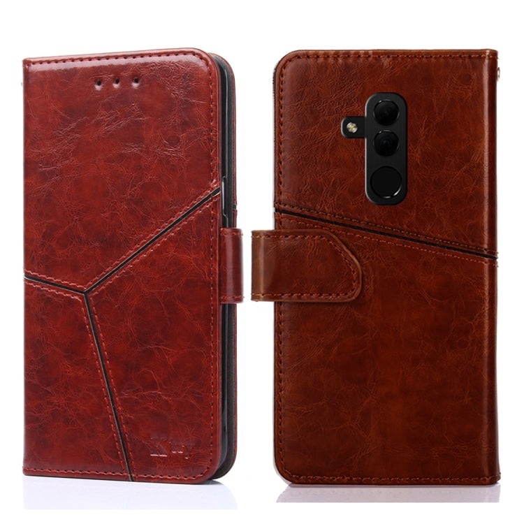 For Huawei Mate 20 lite Geometric Stitching Horizontal Flip TPU + PU Leather Case with Holder & Card Slots & Wallet