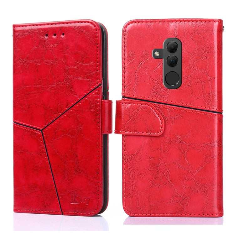 For Huawei Mate 20 lite Geometric Stitching Horizontal Flip TPU + PU Leather Case with Holder & Card Slots & Wallet