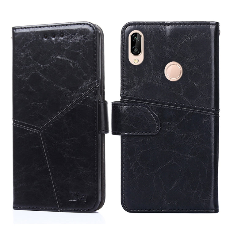 For Huawei P20 lite / nova 3e Geometric Stitching Horizontal Flip TPU + PU Leather Case with Holder & Card Slots & Wallet