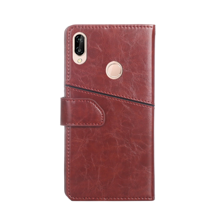 For Huawei P20 lite / nova 3e Geometric Stitching Horizontal Flip TPU + PU Leather Case with Holder & Card Slots & Wallet