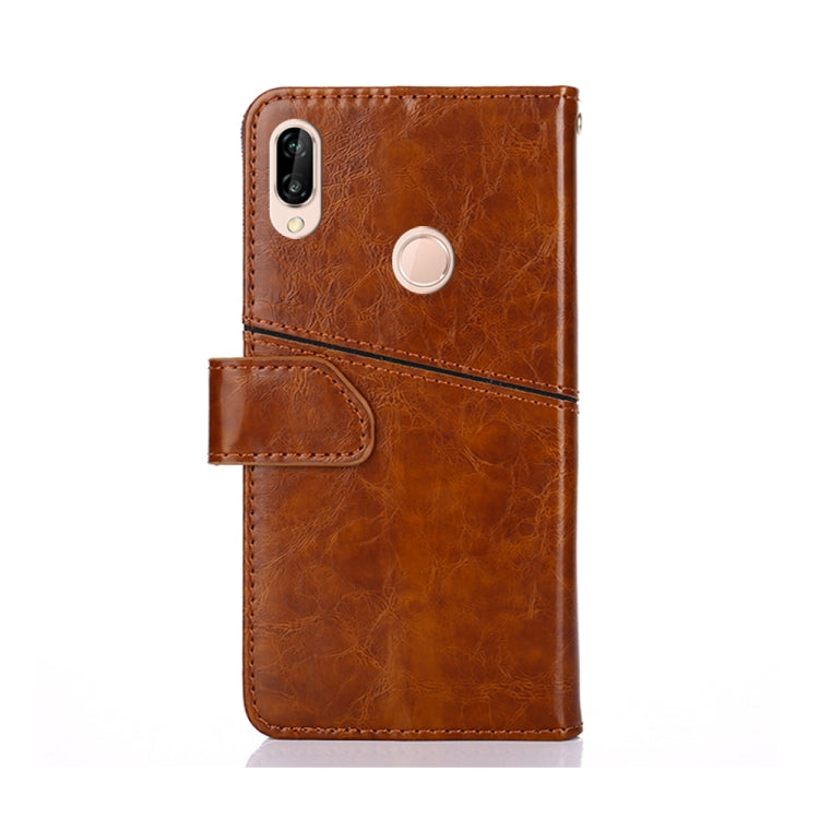 For Huawei P20 lite / nova 3e Geometric Stitching Horizontal Flip TPU + PU Leather Case with Holder & Card Slots & Wallet