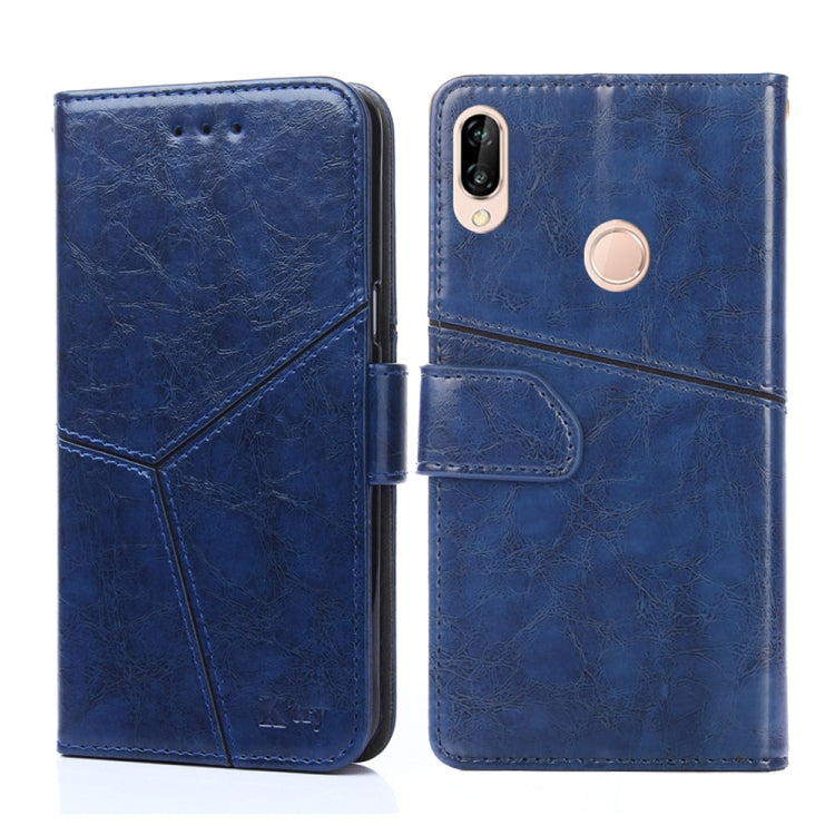For Huawei P20 lite / nova 3e Geometric Stitching Horizontal Flip TPU + PU Leather Case with Holder & Card Slots & Wallet