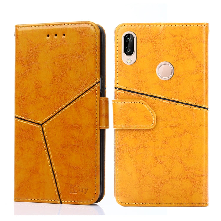 For Huawei P20 lite / nova 3e Geometric Stitching Horizontal Flip TPU + PU Leather Case with Holder & Card Slots & Wallet