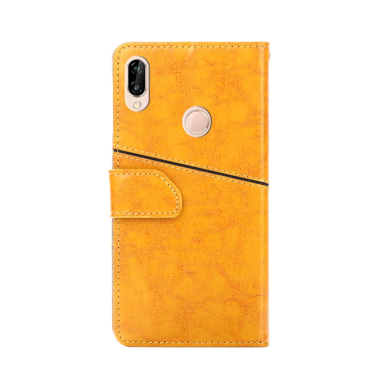 For Huawei P20 lite / nova 3e Geometric Stitching Horizontal Flip TPU + PU Leather Case with Holder & Card Slots & Wallet