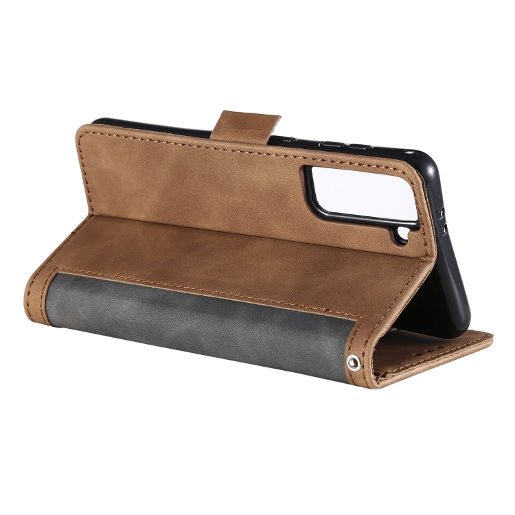 For Samsung Galaxy S21 5G Retro Splicing Horizontal Flip Leather Case with Card Slots & Holder & Wallet