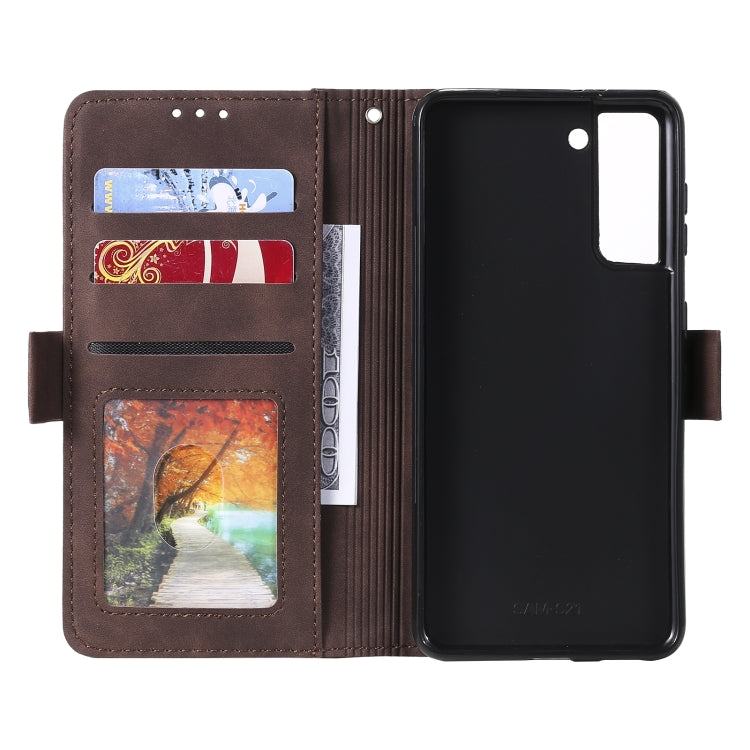 For Samsung Galaxy S21 5G Retro Splicing Horizontal Flip Leather Case with Card Slots & Holder & Wallet