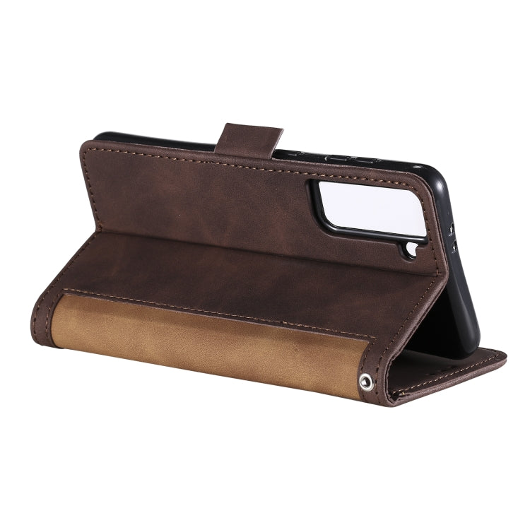For Samsung Galaxy S21 5G Retro Splicing Horizontal Flip Leather Case with Card Slots & Holder & Wallet