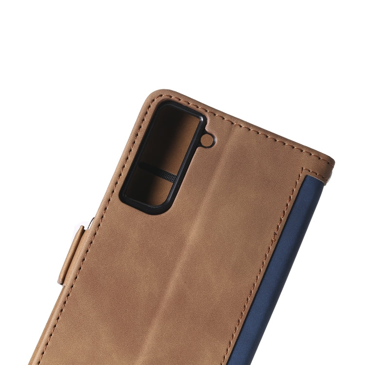 For Samsung Galaxy S21 5G Retro Splicing Horizontal Flip Leather Case with Card Slots & Holder & Wallet