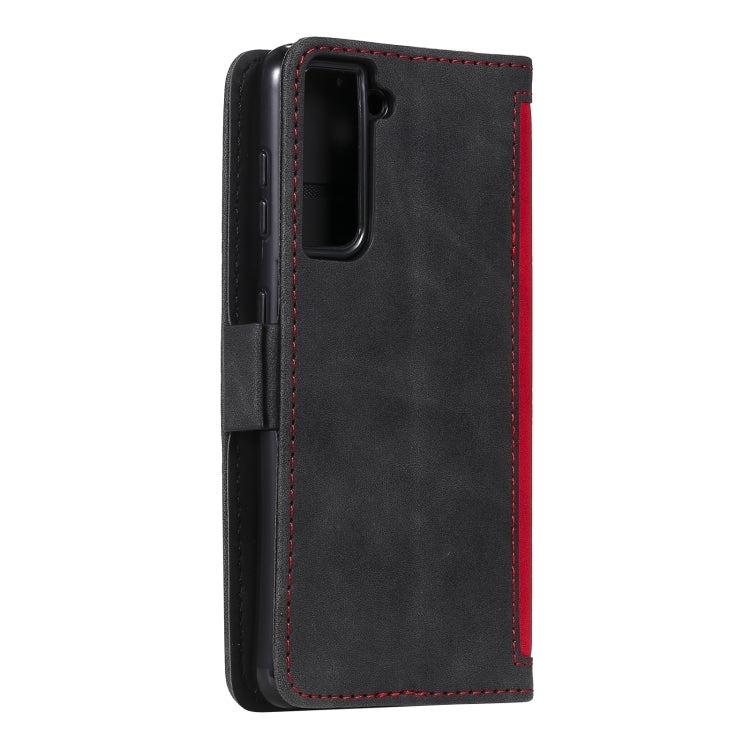 For Samsung Galaxy S21+ 5G Retro Splicing Horizontal Flip Leather Case with Card Slots & Holder & Wallet
