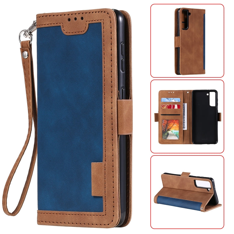 For Samsung Galaxy S21+ 5G Retro Splicing Horizontal Flip Leather Case with Card Slots & Holder & Wallet