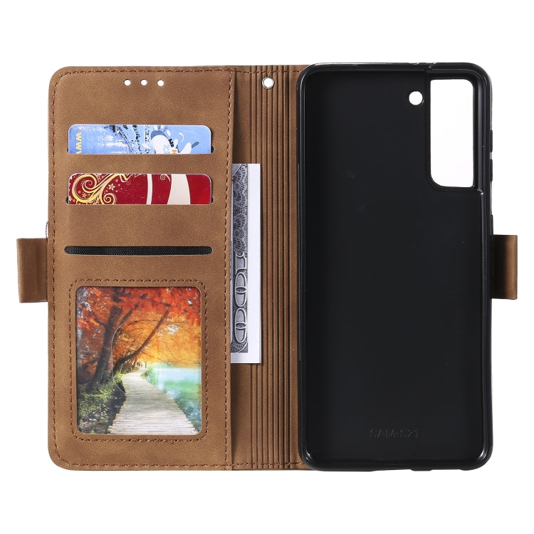 For Samsung Galaxy S21+ 5G Retro Splicing Horizontal Flip Leather Case with Card Slots & Holder & Wallet