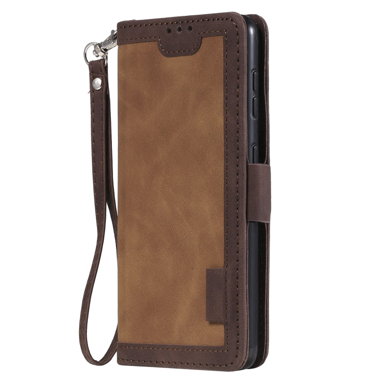 For Samsung Galaxy S21+ 5G Retro Splicing Horizontal Flip Leather Case with Card Slots & Holder & Wallet