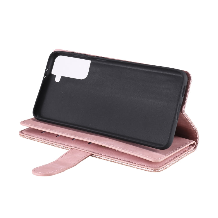 For Samsung Galaxy S21 5G Nine Card Zipper Bag Horizontal Flip Leather Case With Holder & Card Slots & Photo Frame & Wallet