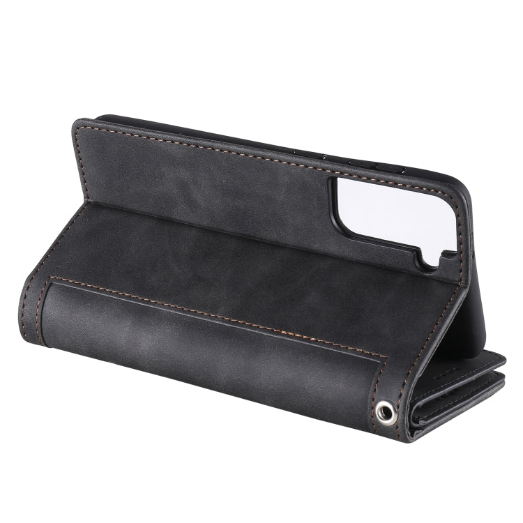 For Samsung Galaxy S21 Ultra 5G Nine Card Zipper Bag Horizontal Flip Leather Case With Holder & Card Slots & Photo Frame & Wallet