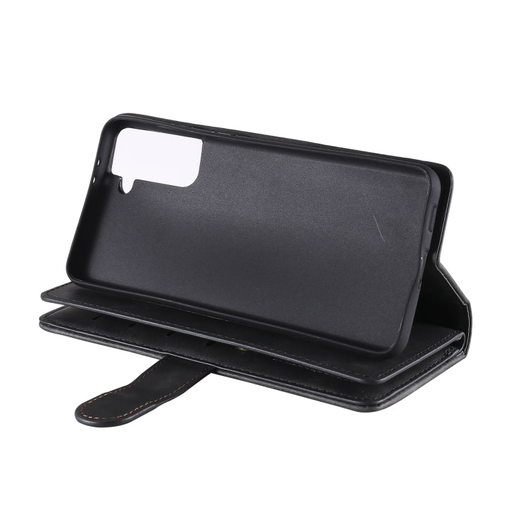 For Samsung Galaxy S21 Ultra 5G Nine Card Zipper Bag Horizontal Flip Leather Case With Holder & Card Slots & Photo Frame & Wallet