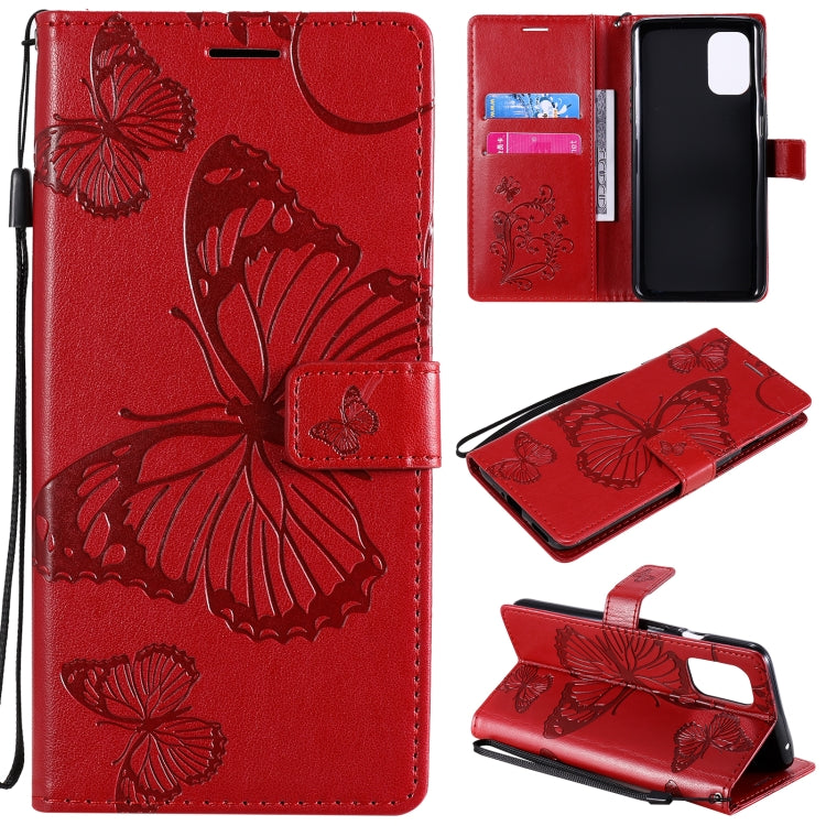 For OnePlus 8T 3D Butterflies Embossing Pattern Horizontal Flip Leather Case with Holder & Card Slot & Wallet