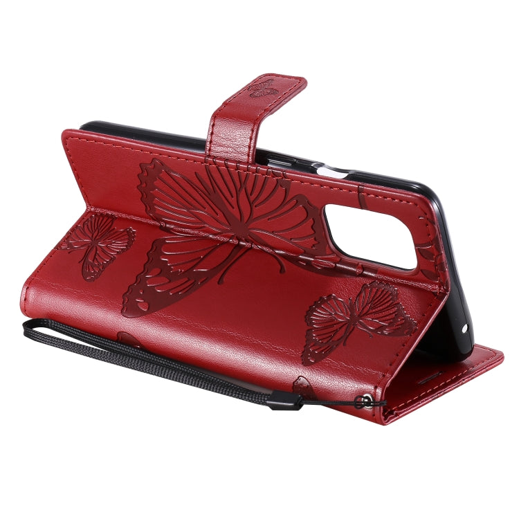 For OnePlus 8T 3D Butterflies Embossing Pattern Horizontal Flip Leather Case with Holder & Card Slot & Wallet