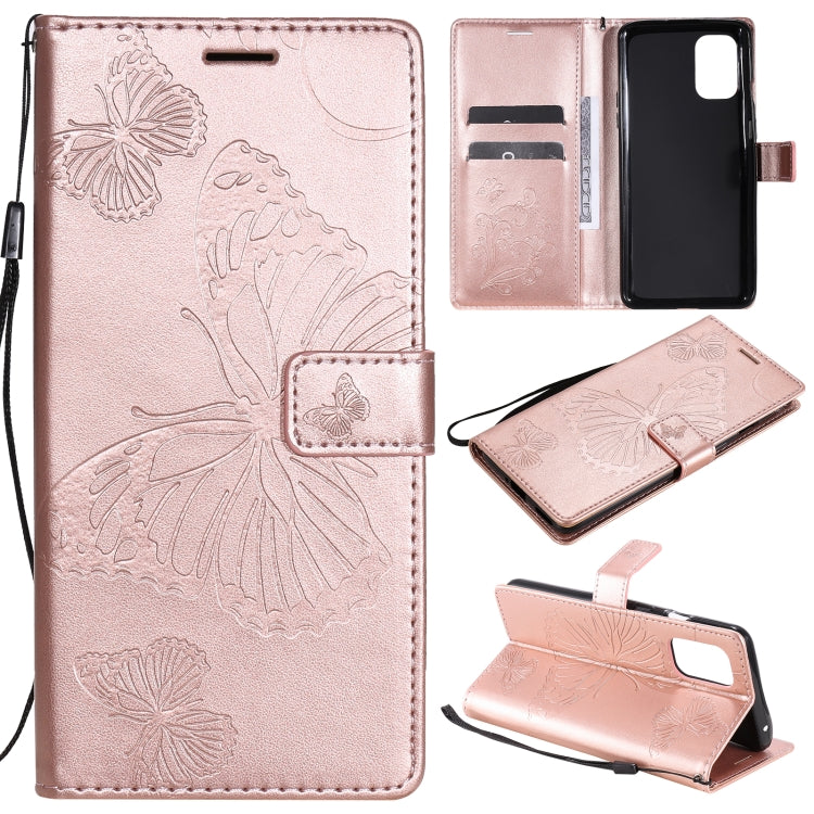 For OnePlus 8T 3D Butterflies Embossing Pattern Horizontal Flip Leather Case with Holder & Card Slot & Wallet