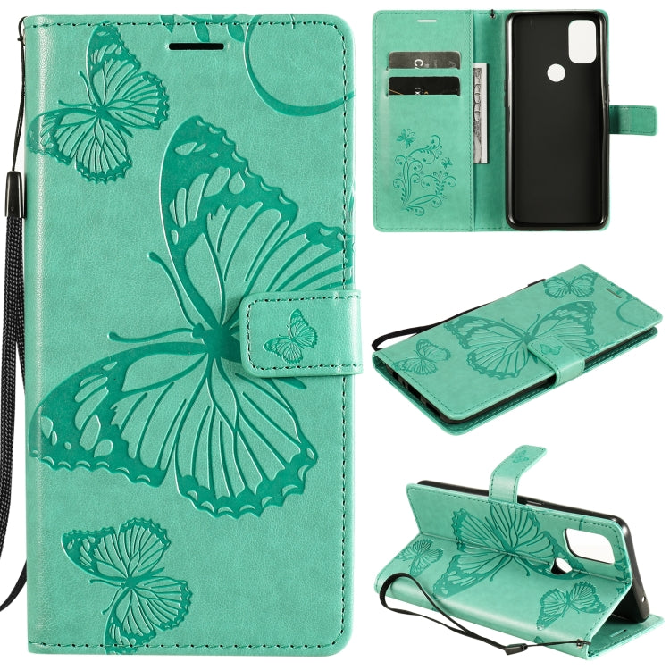 For OnePlus Nord N10 5G 3D Butterflies Embossing Pattern Horizontal Flip Leather Case with Holder & Card Slot & Wallet