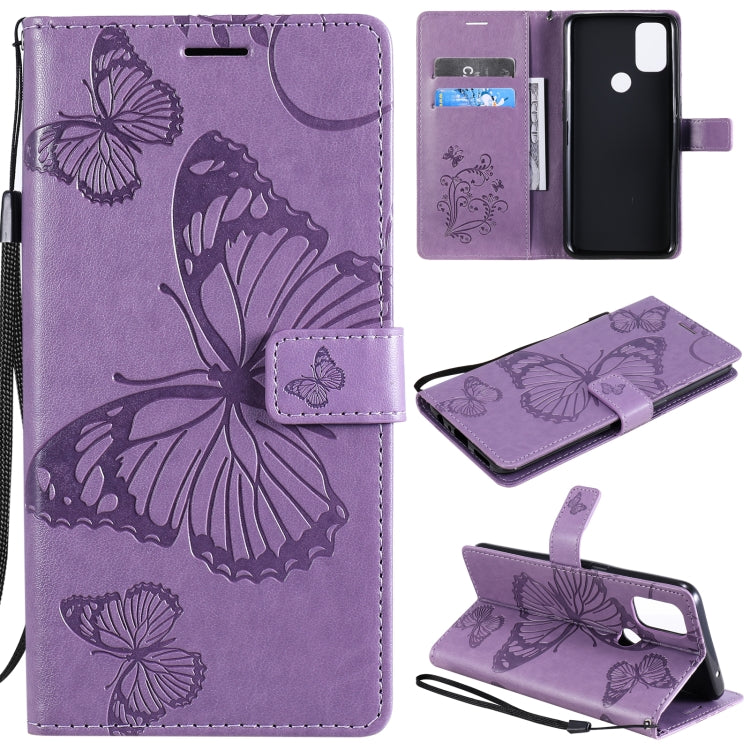 For OnePlus Nord N10 5G 3D Butterflies Embossing Pattern Horizontal Flip Leather Case with Holder & Card Slot & Wallet