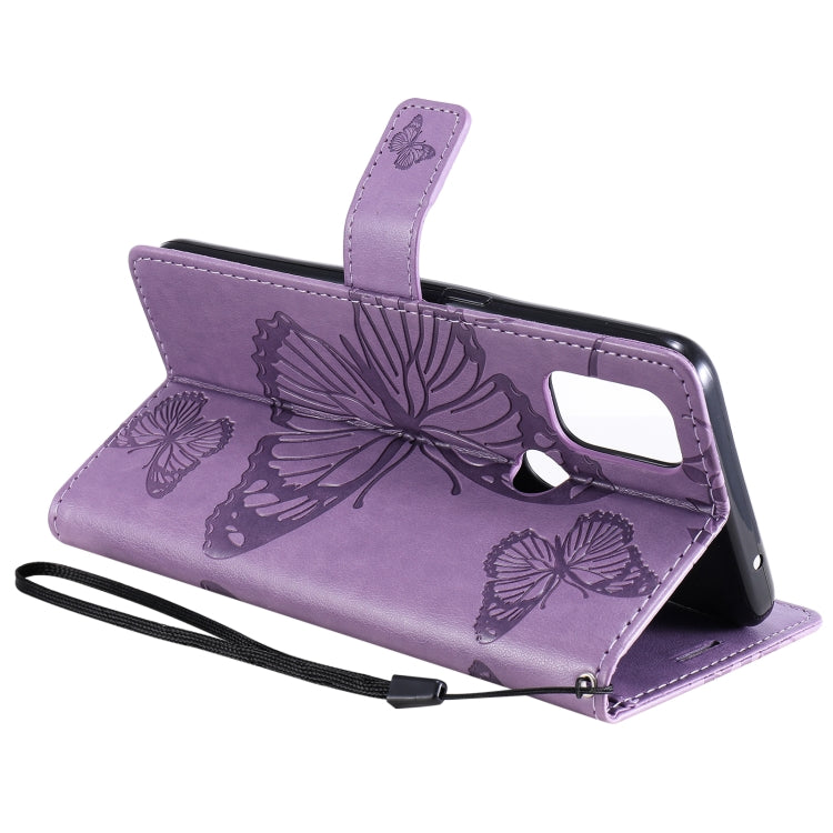 For OnePlus Nord N10 5G 3D Butterflies Embossing Pattern Horizontal Flip Leather Case with Holder & Card Slot & Wallet