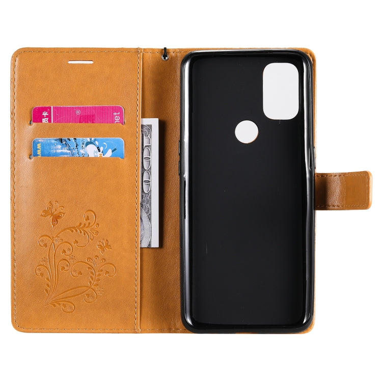 For OnePlus Nord N10 5G 3D Butterflies Embossing Pattern Horizontal Flip Leather Case with Holder & Card Slot & Wallet