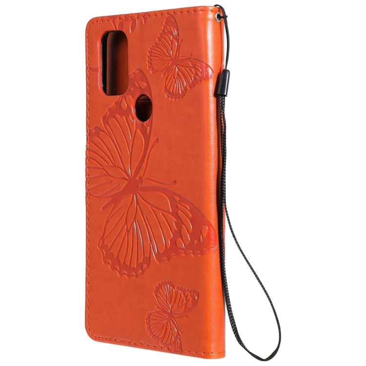 For OnePlus Nord N10 5G 3D Butterflies Embossing Pattern Horizontal Flip Leather Case with Holder & Card Slot & Wallet