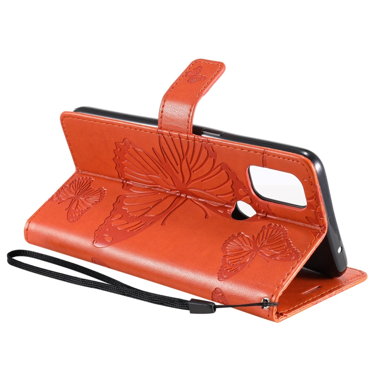 For OnePlus Nord N10 5G 3D Butterflies Embossing Pattern Horizontal Flip Leather Case with Holder & Card Slot & Wallet