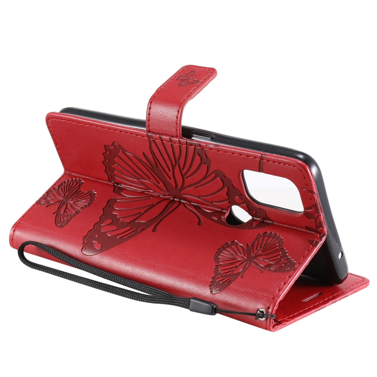 For OnePlus Nord N10 5G 3D Butterflies Embossing Pattern Horizontal Flip Leather Case with Holder & Card Slot & Wallet
