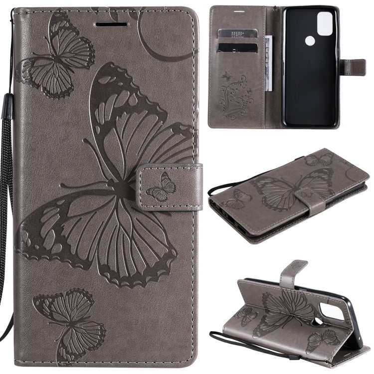 For OnePlus Nord N10 5G 3D Butterflies Embossing Pattern Horizontal Flip Leather Case with Holder & Card Slot & Wallet