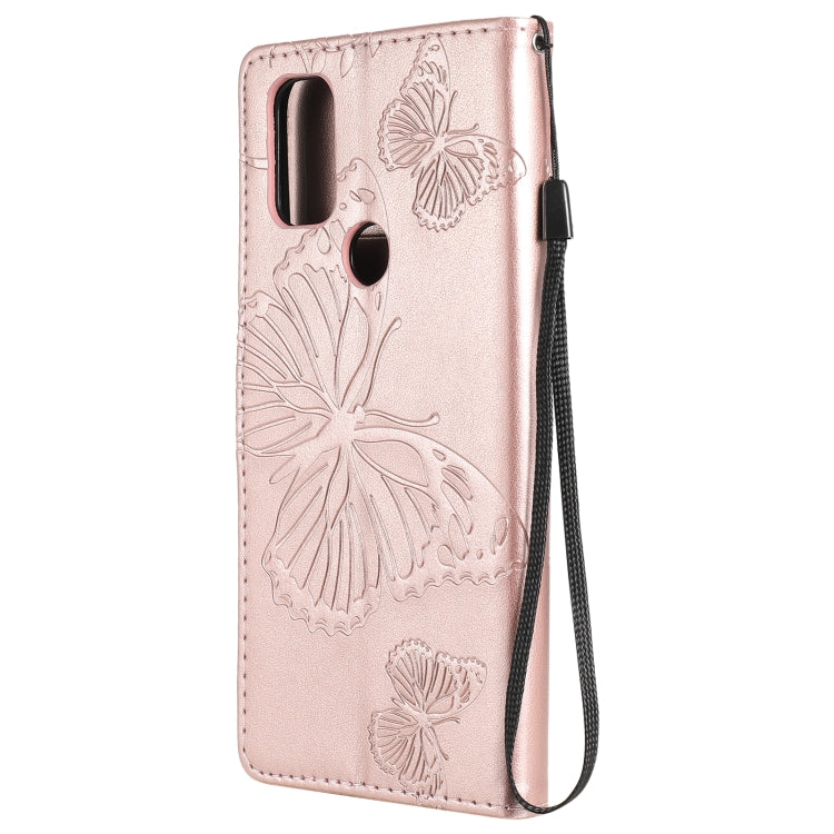 For OnePlus Nord N10 5G 3D Butterflies Embossing Pattern Horizontal Flip Leather Case with Holder & Card Slot & Wallet