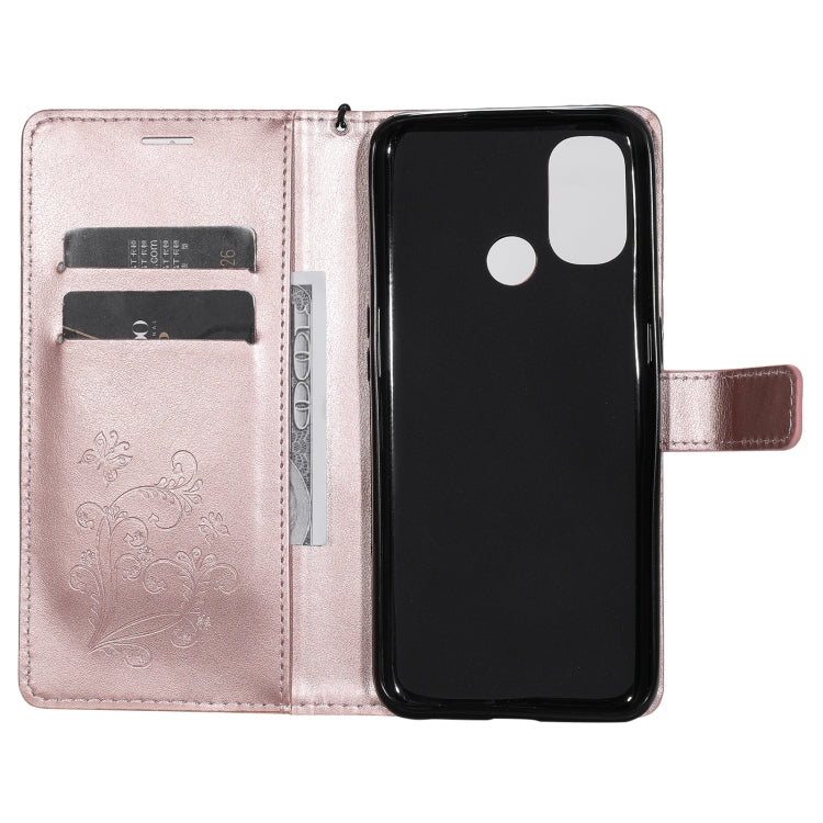 For OnePlus Nord N10 5G 3D Butterflies Embossing Pattern Horizontal Flip Leather Case with Holder & Card Slot & Wallet