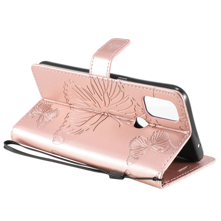 For OnePlus Nord N10 5G 3D Butterflies Embossing Pattern Horizontal Flip Leather Case with Holder & Card Slot & Wallet